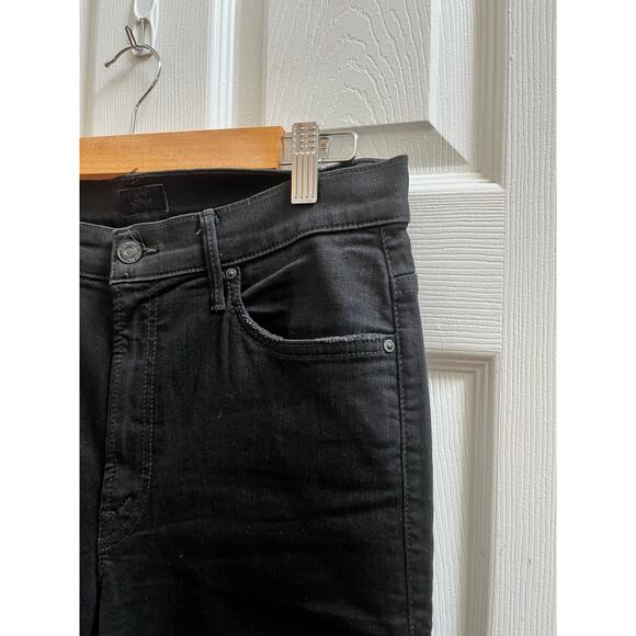 Mother Not Guilty Black Size 31 The Insider Step Fray Jean 25 Inch Inseam $228 - Picture 7 of 13